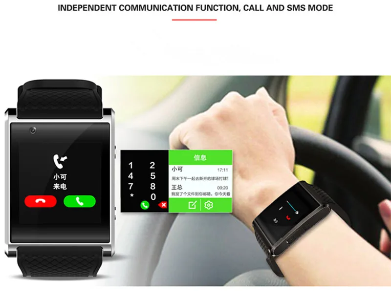 Новый Android Smart Watch GPS SOS дуги лицо емкостный экран 3G SmartWatch видео WI-FI камеры Спорт Здоровья музыкальный телефон громкой связи