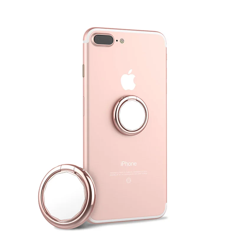 Haobuy Универсальный 180 градусов палец кольцо мобильный телефон ручка подставка держатель для iPhone samsung huawei металлический телефон крепление стенд - Цвет: rose gold