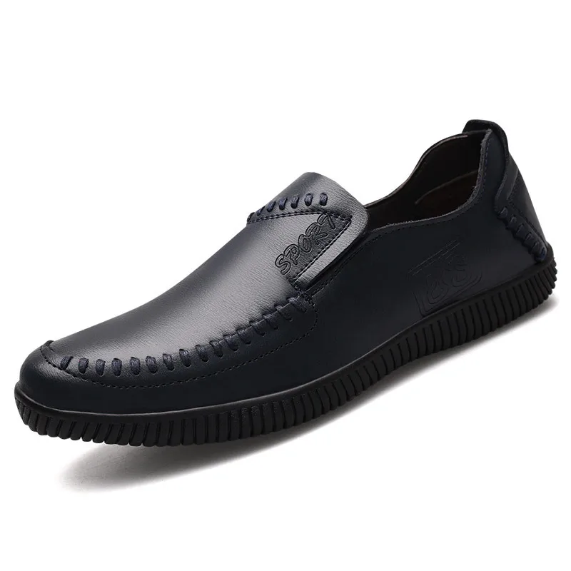 Мокасины; мужские лоферы; обувь для вождения; мягкая обувь с перфорацией типа «броги»; итальянская мужская обувь на плоской подошве; мужские кожаные туфли-лоферы; ; слипоны; 8805 - Цвет: Черный
