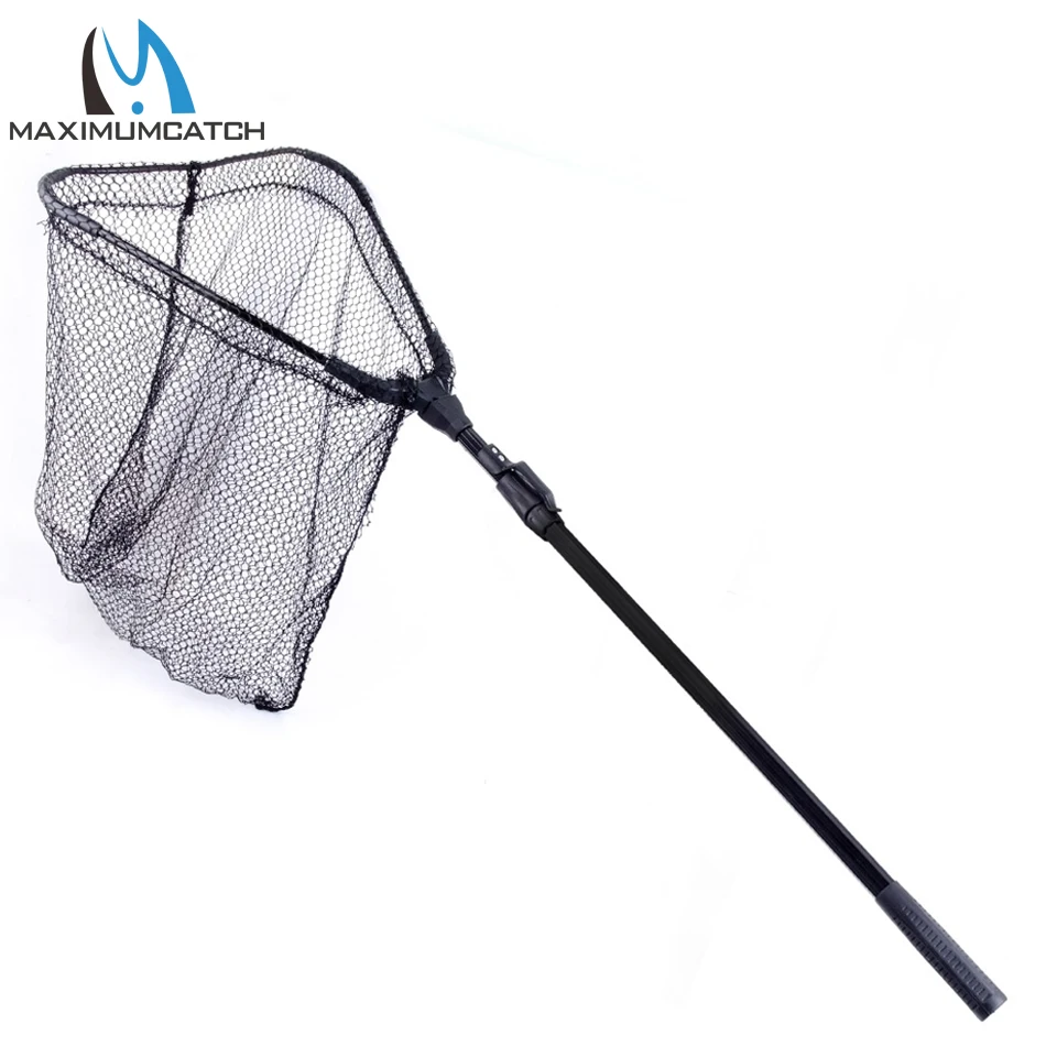 

Top Aluminum Alloy Folding Carp Fishing Net With Two Sections Extending Pole Handle Telescoping Fishing Net