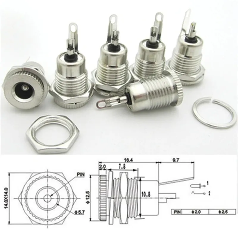 1 шт. разъем питания постоянного тока NDTUSMZ 2 шт./лот DC099 5,5 мм x 2,1 мм разъем питания постоянного тока 30 в 5A разъем для крепления женской панели