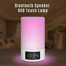 wholes Portable Bluetooth Wireless Speaker Wireless Mini FM Radio Clock Alarm Bluetooth Speaker with LED Time Display TF Reader