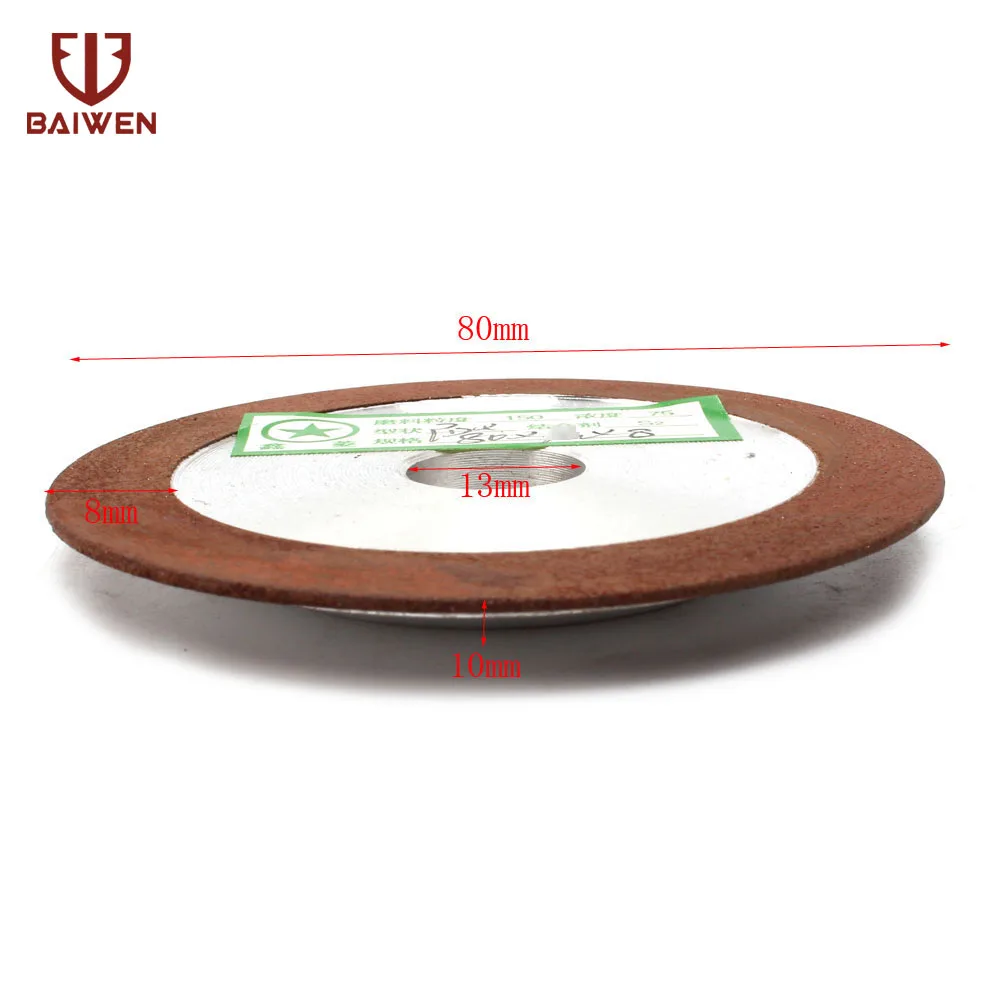 80 мм 75 мм Алмазный шлифовальный круг, шлифовальные круги для вольфрамовой стали, Фрезерный инструмент, точилка, шлифовальный станок, аксессуары, 150 Зернистость