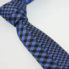 Мужские галстуки для костюма, дизайн, синий с черным клетчатым шейный платок, тонкий галстук 6 см, платья, рубашки, свадебные галстуки Gravatas Corbata