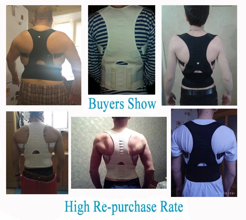 Magnetic Posture Corrector Men Orthopedic Back Support Belt Correct Posture Brace Correcteur de Posture 12 Magnets XL XXL B001 (6)