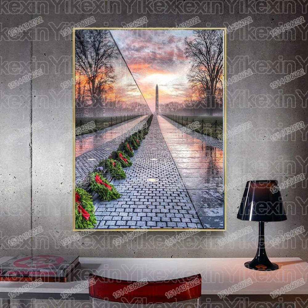 

5D DIY Diamond Painting Full Landscape City Roadside Flowers With Diamonds Picture Of Rhinestone Mosaic Decor Home
