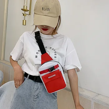 

Mobile Phone Embroidery Handbags Trend Wild Student Messenger Bag Personalized Canvas Bag Leisure Fashion Sesame Street Letter