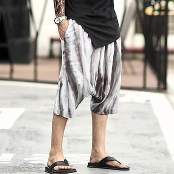 Old Grey Tie Dye Loose Shorts