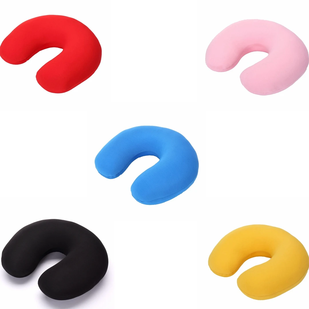 

9 Color U Shaped Neck Pillow Micro Beads For Rest Airplane Car Travel Pillow Foam Pillow Bedding Set