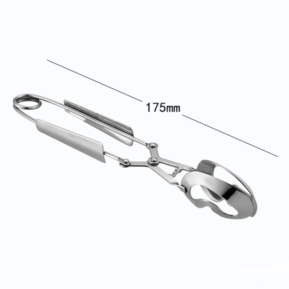 Stainless Steel Tongs Kitchen Tools Easy Grip Silver Oyster Picks Snail Seafood Multi Use Head Food Clip Serving Utensils