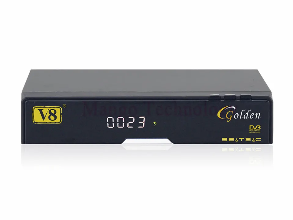 2016 wifi free IPTV V8 Golden Satellite Receiver TV decorder DVB S2 T2 Cable Set Top Box support cccam powervu 3G USB