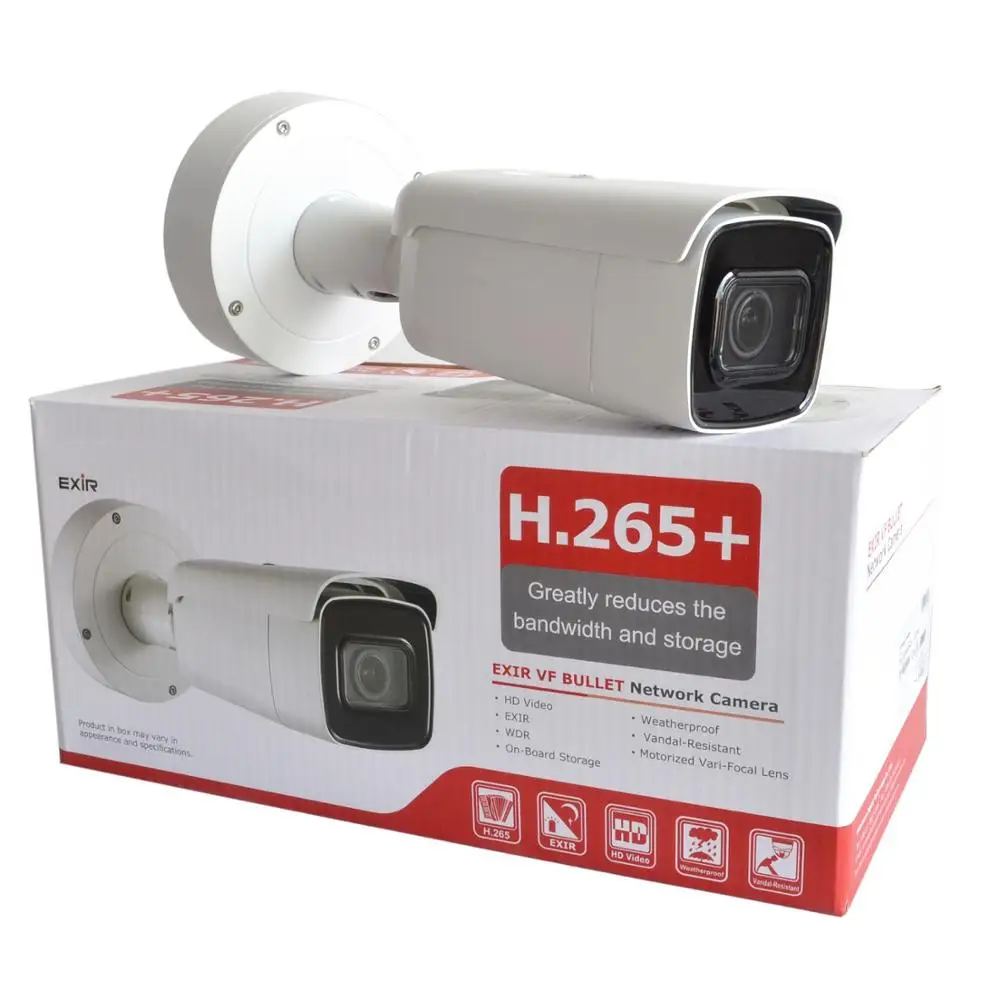 

HIK Original International version DS-2CD2645FWD-IZS 4MP IR Varifocal Bullet Network Camera H.265 with SD Card Slot