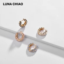 LUNA CHIAO Bijoux аксессуары ювелирные изделия оптом эмалированные медные серьги-кольца мини-кафф для женщин