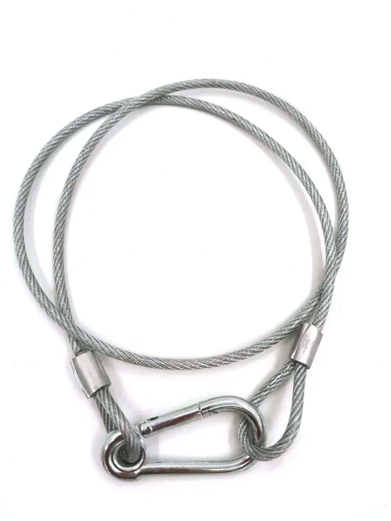 para Fixar o Peso de Carga de Aço Cabos de Segurança do Fio 40kg da Corda da Iluminação da Fase Xr35 da Espessura de 5mm com Extremidades Inoxidável Amarradas 3 da fase, cabos de segurança do fio