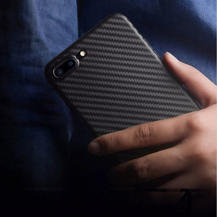 

Newest Carbon Fiber Case For iPhone 7 8 Plus X Soft Silicone Anti-Knock Cover For iPhone 5 5S SE 6 6S Plus Case Silicone TPU Bag