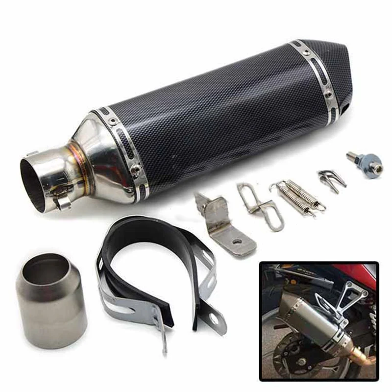 

1PCS Motorcycle Exhaust Pipe Carbon Fiber Back Exhaust W/db Killer