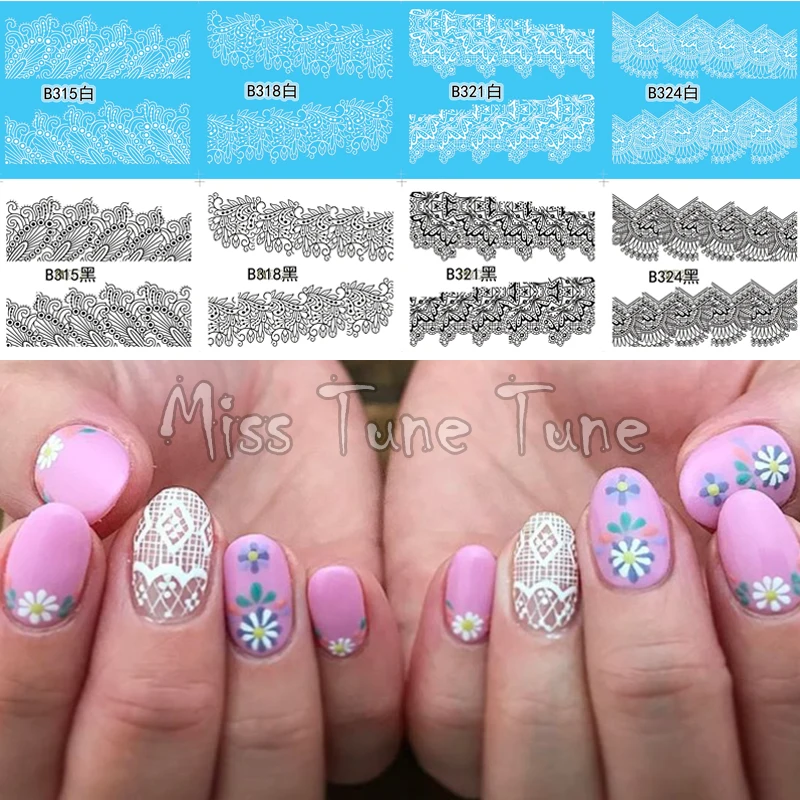 12StylesNailArtLargeWaterTransferNailStickersDecalTips