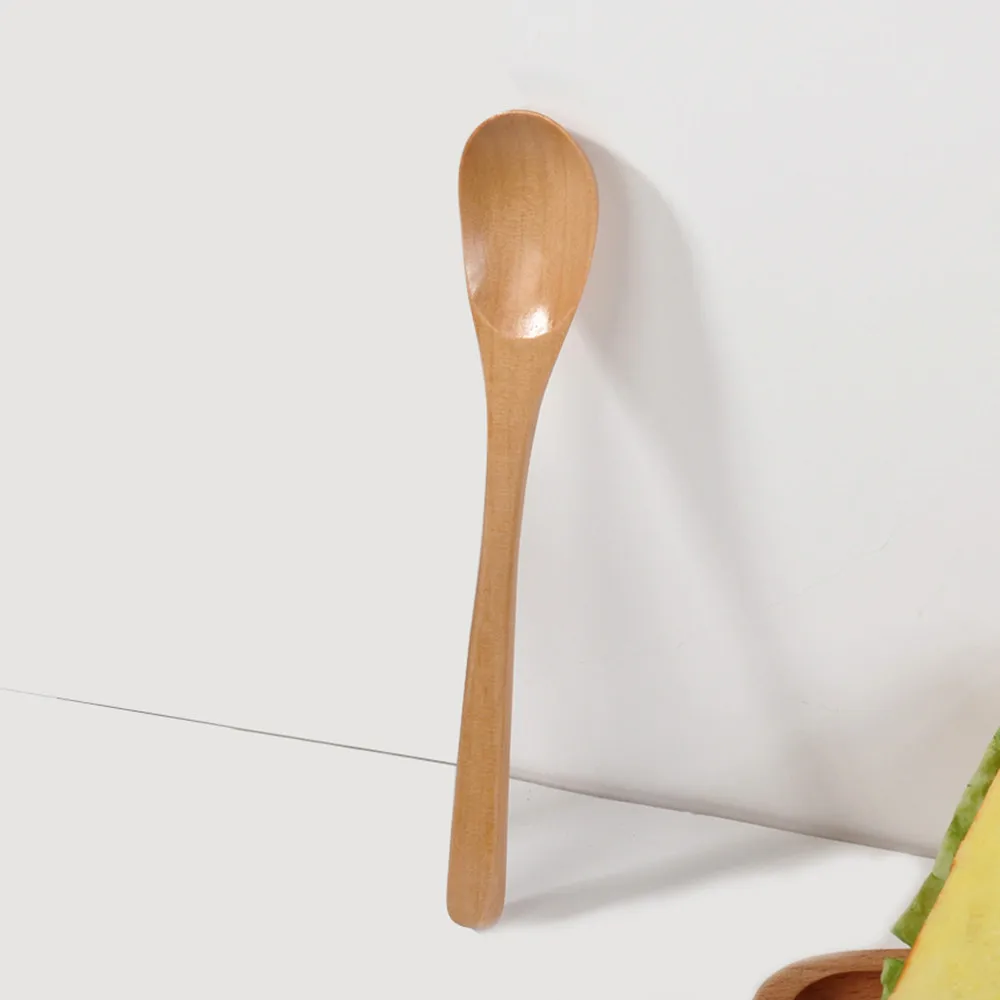 

Wooden Spoon Fork Bamboo Kitchen Cooking Utensil Tools Soup-Teaspoon Tableware Brown Long Handled Wooden Spoon High Quality #