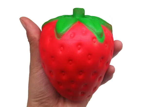 Big Jumbo Juicy Squishy Strawberry Fake Artificial Food Fruit Memory Foam Venting toys - 22