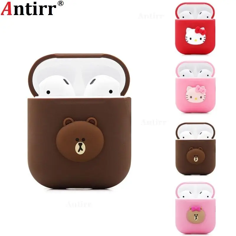 

2018 New Handmade Silicone Case For Apple Airpods Accessories Protective Cover Unique Cute Cartoon Antidust Bag DIY Case