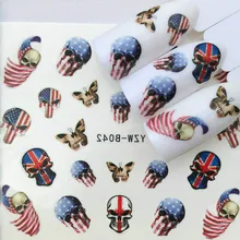 1 шт. Национальный флаг кости акриловый порошок кристалл дизайн Ложные бусины для ногтей искусство строитель для маникюра акриловый порошок для ногтей