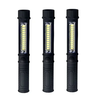 

Powerful COB Mini Flashlight LED Portable Working Inspection Torches Multifunction Pen Torch Light With Magnetic Outdoor Lamp