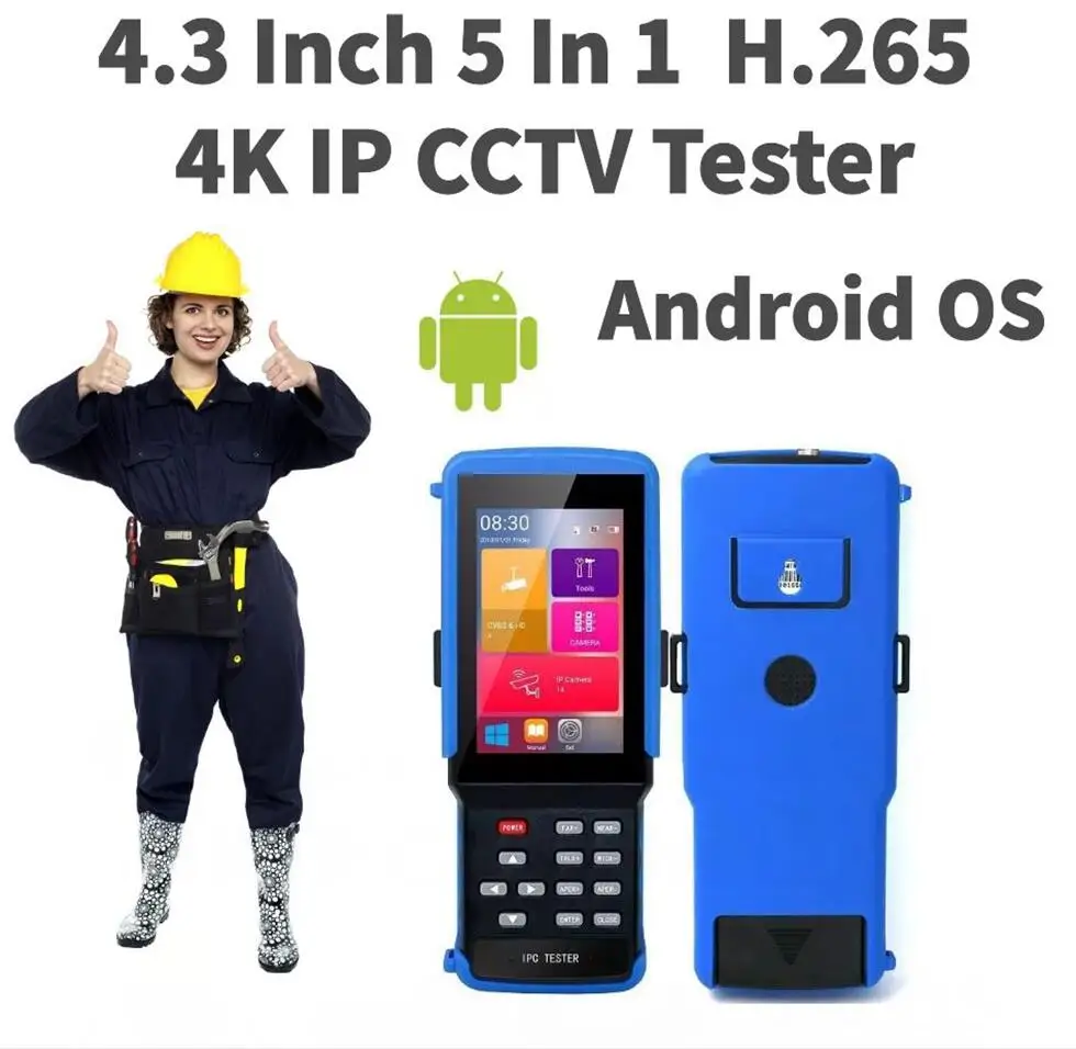 IPC-9310S H.265 4K IP CCTV Tester Monitor AHD CVI TVI Analog CVBS Camera Tester 8MP 5MP RJ45 TDR WIFI ONVIF 12V3A POE
