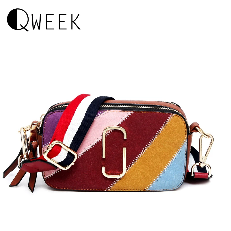 

Woman Bags Small Panelled Messenger Bag Women Shoulder Bag Designer Handbags Preppy High Quality with Colorful Bag Strap You