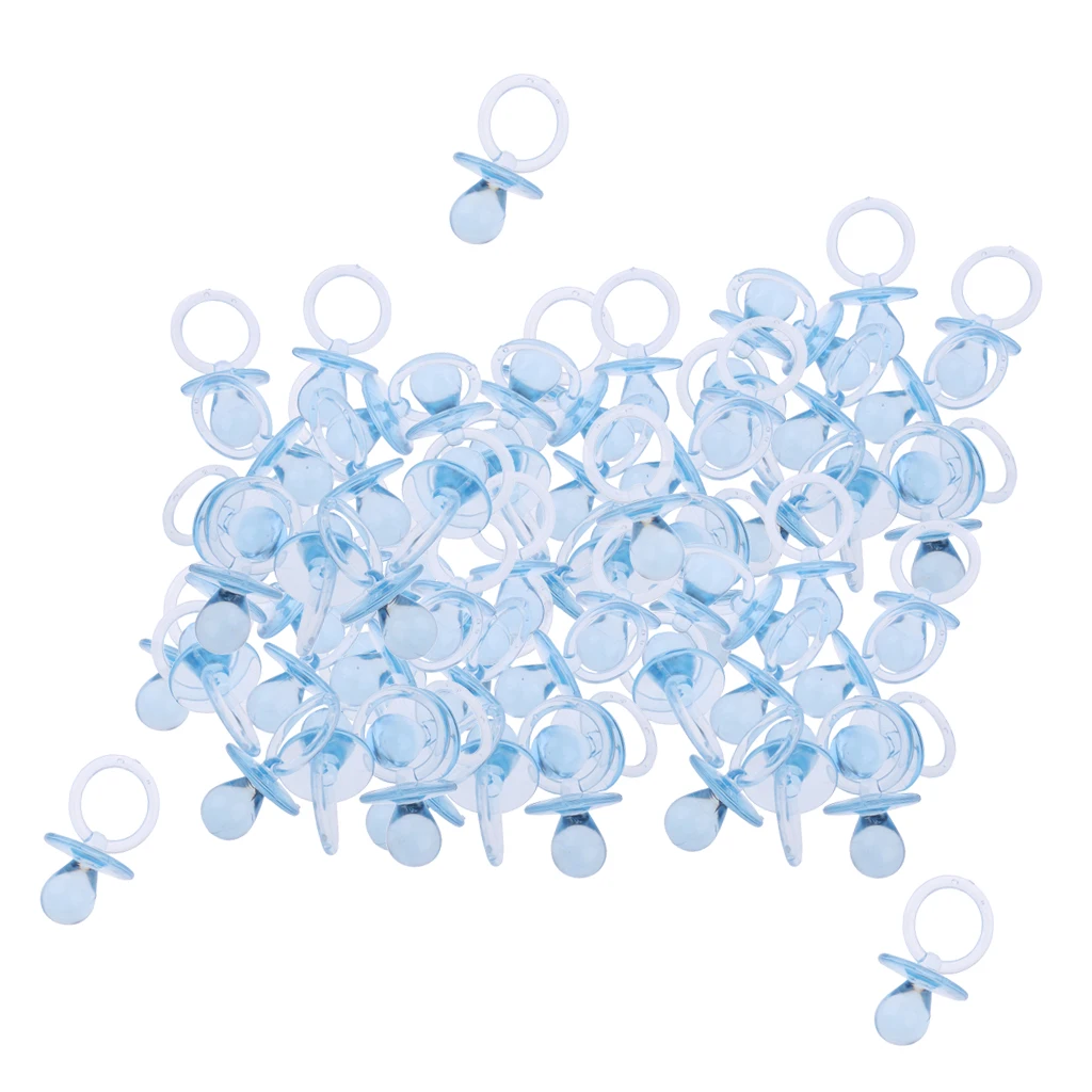 144 Pieces Mini  Shower Pacifier Charm Table Scatter Gender Reveal Party Decoration Christening Birthday Party Supplies