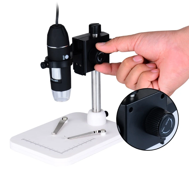 

1000X 8LED Digital Microscope USB Camera Magnifier with Biology Repairing Stand