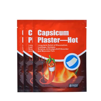 

8Pcs New Health Care Pain Patch Chinese Medical Hot Capsicum Plaster for Joints Pain Relieving Strain Muscle Neck Back Chilli