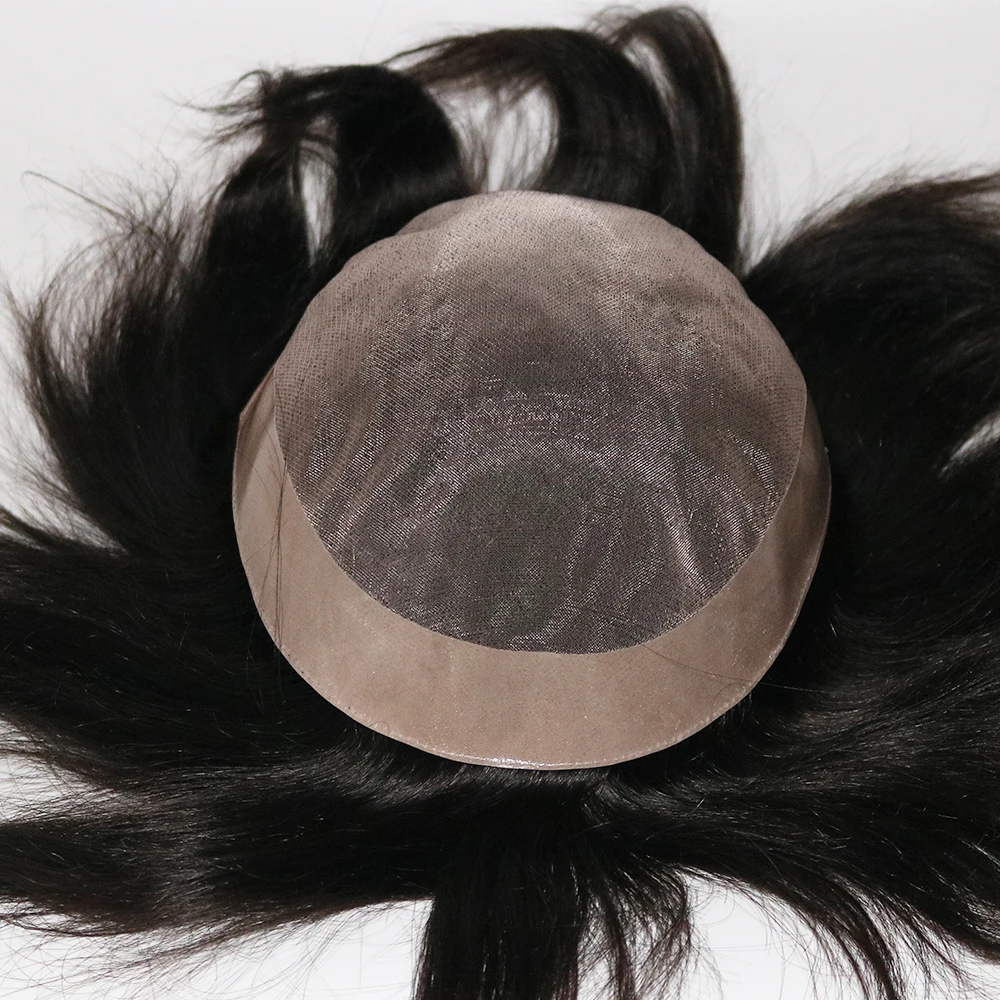 

Remy Human Hair Toupee 7x9 Inches Mono Base Men Hair