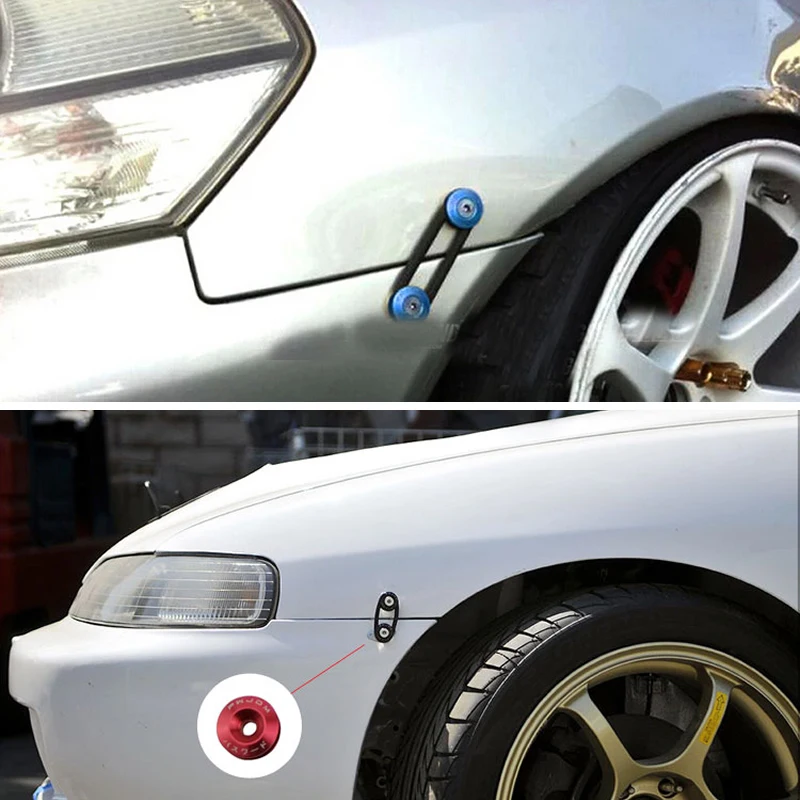 JDM Style Aluminum Bumper Quick Release Fasteners Fender Washers For Honda Civic Integra And Universal Car QRF002