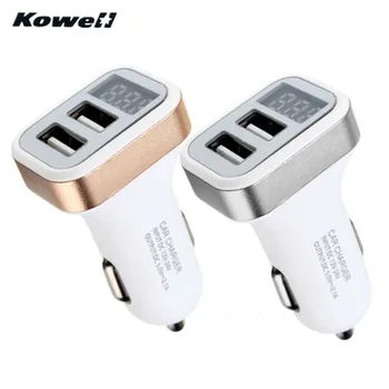 

KOWELL 12V 3.1A 2USB Duel Ports Power Charger Adapter Cigarette Lighter Socket Splitter Car Auto Motorbike Outlet Accessories