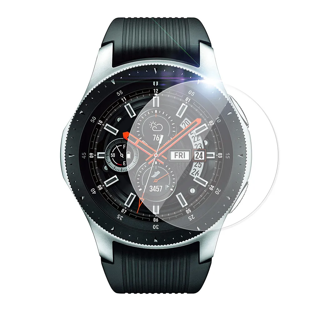 6 шт./упак. 2.5D закаленное Стекло Экран Защитная пленка для полного покрытия для samsung Galaxy Watch 46mm защитный Стекло пузырьков защитное стекло