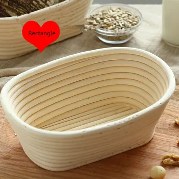 

Kitchen Concise Oval Shape Bread Practicla Durable Easy Clean Eco-friendly Rattan Basket