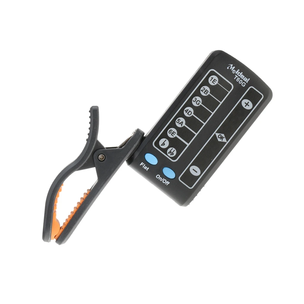 Simple Practical Auto-Off LED Guitar Tuner for Acoustic Electric Guitar T60G Clip On Guitar Tuner  Guitar Accessory