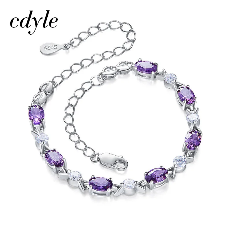 Cdyle, женский 925 пробы, серебряный браслет, кубический циркон, браслеты для женщин, браслет, подружка, жена, подарки, Женские Ювелирные изделия