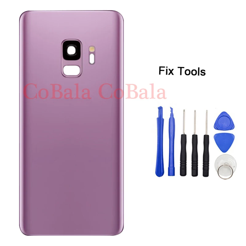 1 шт. для samsung Galaxy S9 G960 G960F S9 Plus G965 G96F Задняя крышка батареи Задняя стеклянная дверь Корпус чехол+ объектив для рамы камеры IMEI