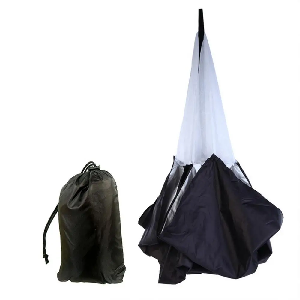 56 Speed Resistance Training Parachute Running Chute Football Exercise Black