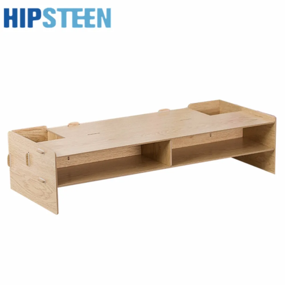 Hipsteen Diy Desktop Monitor Stand Wooden Monitor Riser With