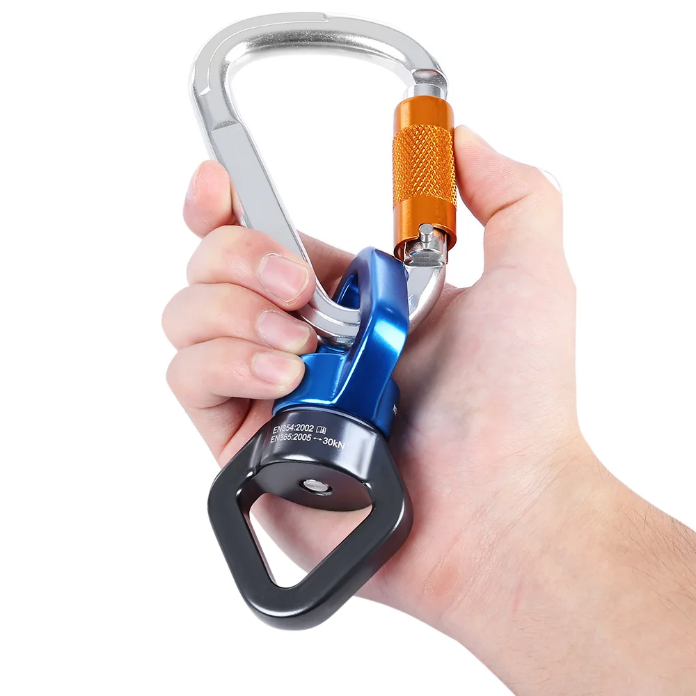 High Tensile Rock Climbing Rotational Rope Swivel Connector with D