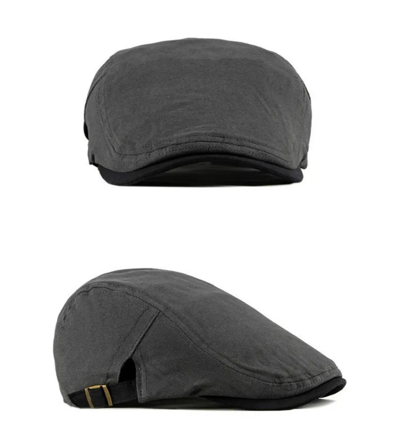 Blank Cotton Male Beret Cap Adjustable Solid Retro Newsboy Hat Cap Cabbie Ivy Flat Cap Vintage Boina Peaked Cap Women Planas wool beret for men