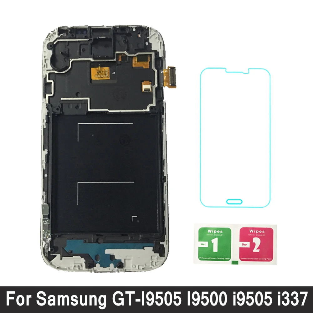 

For Samsung Galaxy S4 I9500 I9505 I337 I9515 LCD Display Touch Screen Digitizer Assembly with Frame adjust brightness LCD