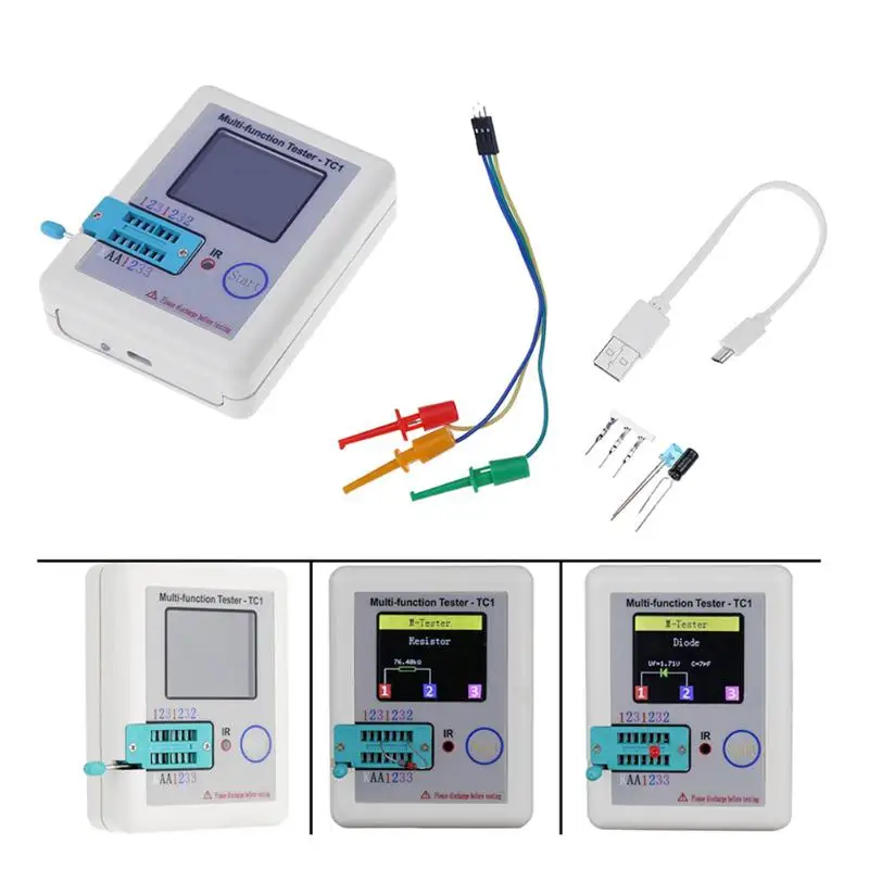 

Multifunction TFT Graphic Diode Triode Capacitance Meter ESR LCR Transistor Tester NPN PNP MOSFET IR tester multimeter New