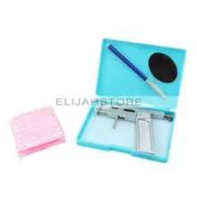CHUSE Belleza Aleación Profesional Oído, Nariz Del Cuerpo Del Ombligo Piercing Pistola con 98 unids Plata Pernos Prisioneros Tool Kit Set 1 Unidades Kits de Tatuaje Kits