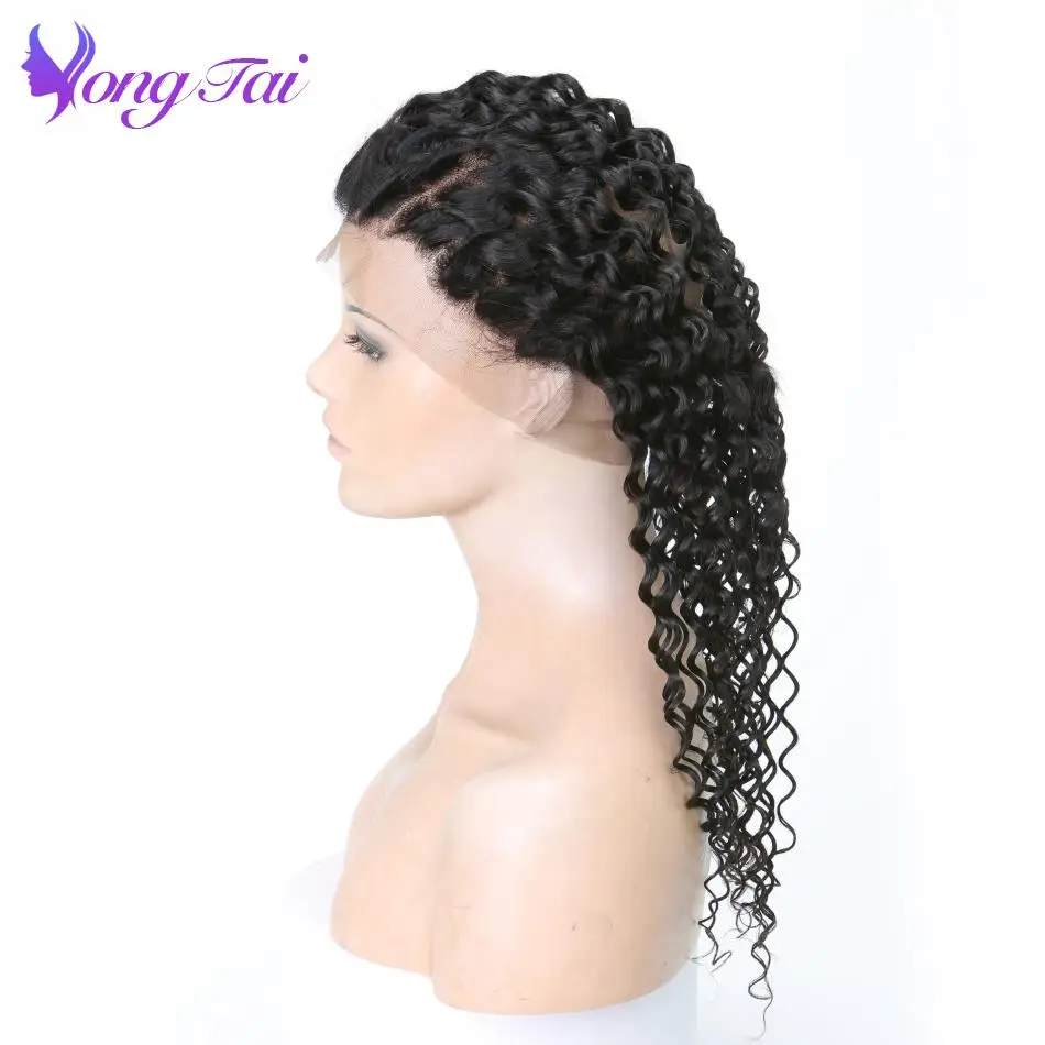 Yongtai Deep Curly 360 Lace Frontal Closure With Baby Hair Brazilian Non Remy Hair Lace Frontal Bleached Free Shipping