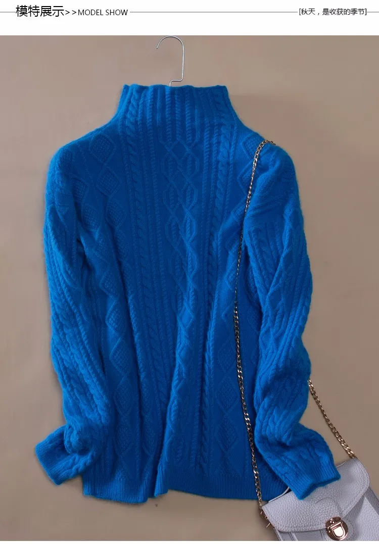 Женский свитер, кашемир и шерсть, вязаный пуловер, зима, толстая вязаная одежда, женские водолазки, топы, стандартная одежда, джемперы