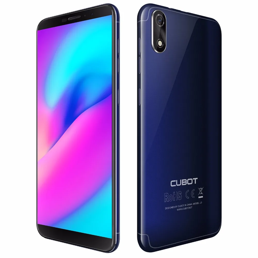 Cubot J3 MT6580 четырехъядерный смартфон Android GO 5,0 дюймов мобильный телефон 1G ram 16G rom двойная задняя камера 2000mAh 3g мобильный телефон