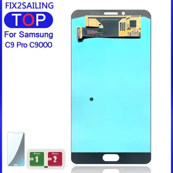 

Screen Super AMOLED LCD Display 100% Tested Working Touch Screen Assembly For Samsung Galaxy C9 Pro C9000 Tempered Glass